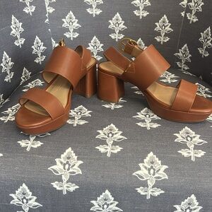 Aerosoles Brown Platform Sandals